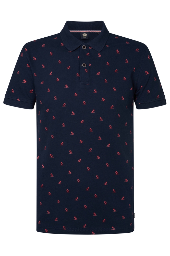 POLO MET PRINT M 1050 POL921 5178 NAVY BLUE